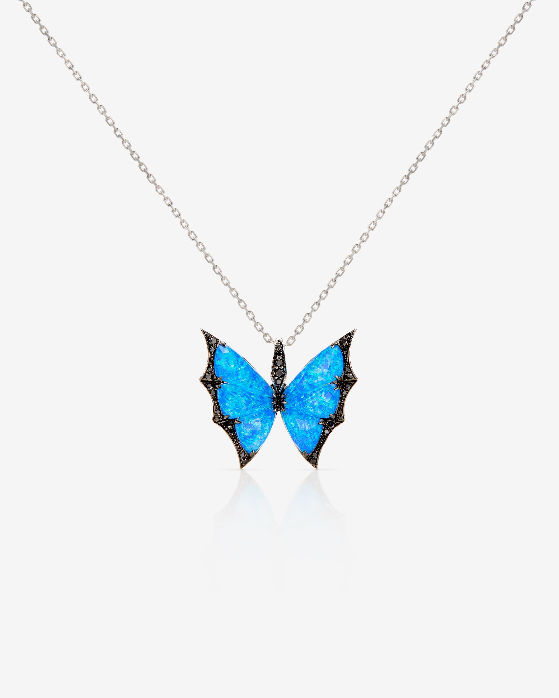 Butterfly Necklace in 18K White Gold | Stephen Webster