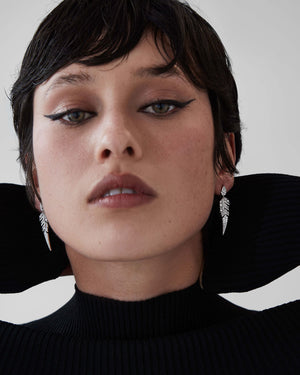 Tail Feather Drop Earrings