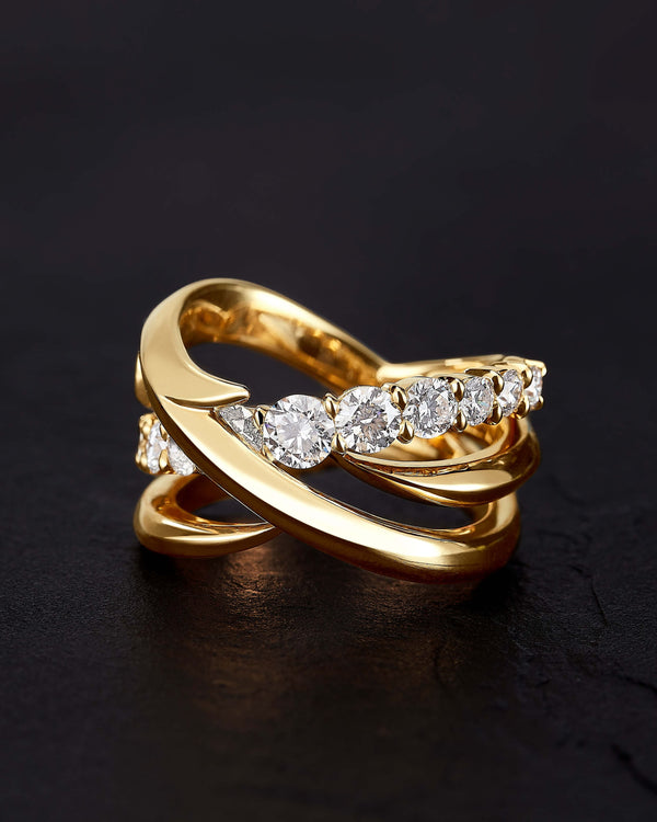 Bound Together Narrow Gem Band Ring