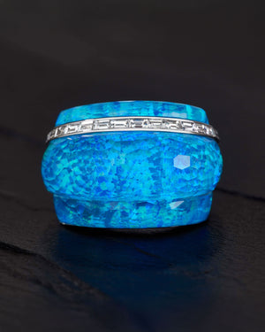 Crystal Haze Amplified Cocktail Ring
