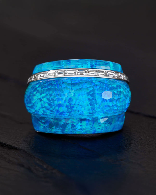 Crystal Haze Amplified Cocktail Ring