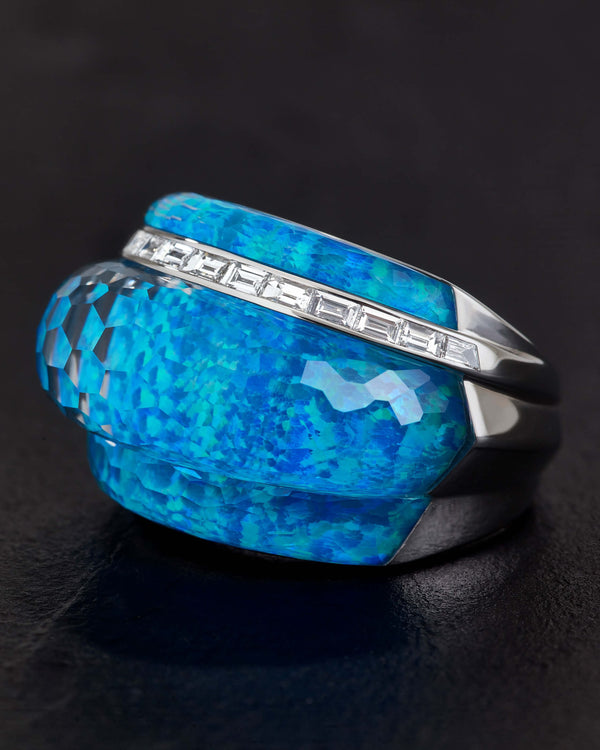 Crystal Haze Amplified Cocktail Ring