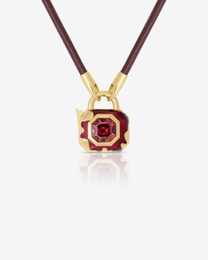 Interlock Leather Pendant