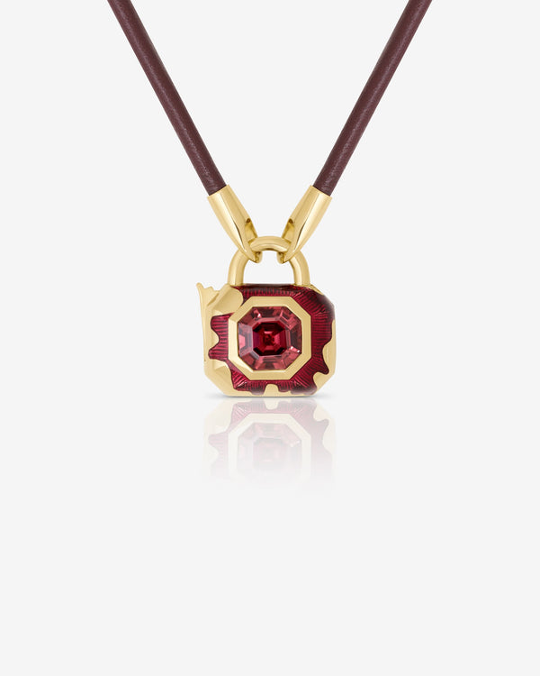 Interlock Leather Pendant