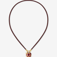 Interlock Leather Pendant
