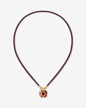 Interlock Leather Pendant