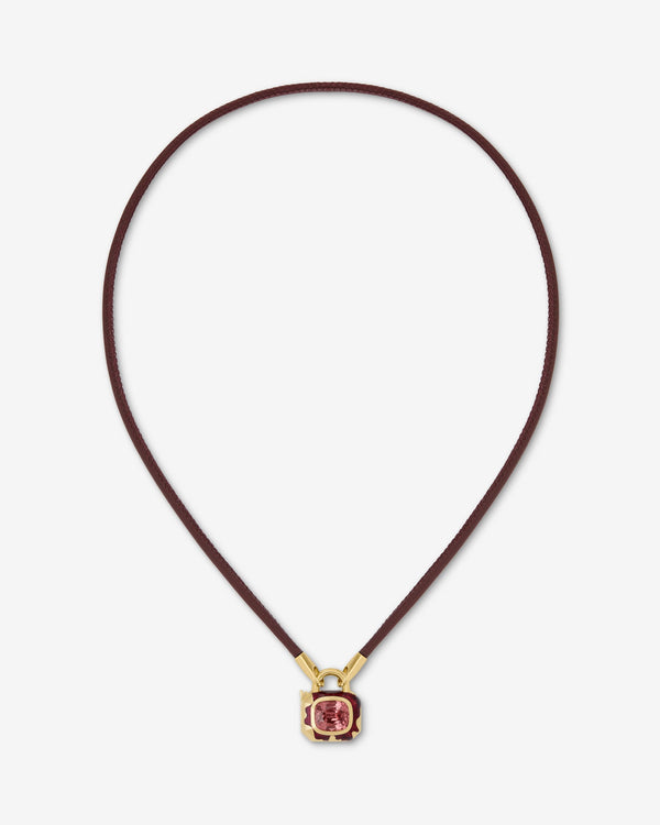 Interlock Leather Pendant