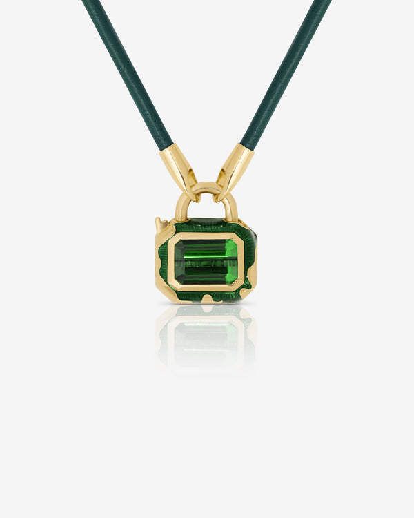 Interlock Leather Pendant