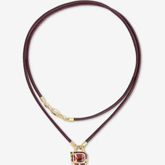 Interlock Triple Link Leather Pendant