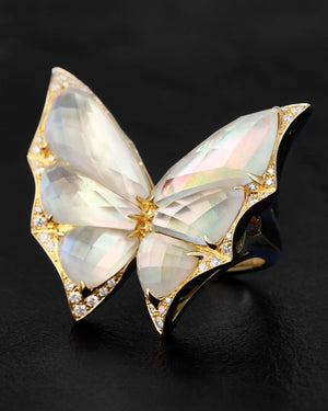 Crystal Haze Small Cocktail Ring