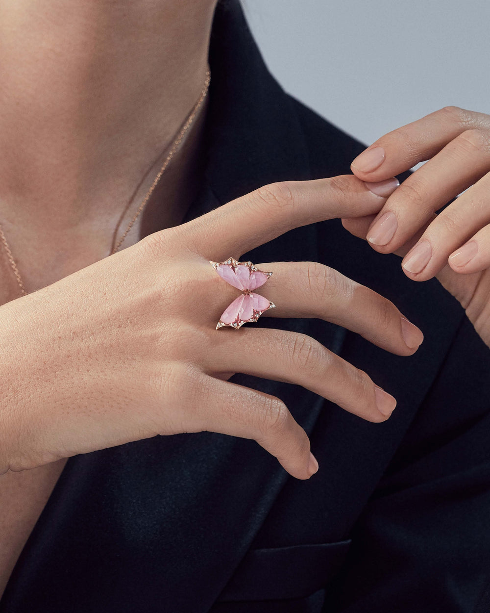 Crystal Haze Small Cocktail Ring