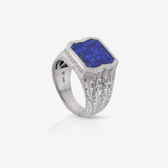 Cuban Leaf Pinky Ring