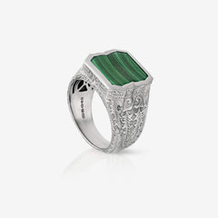 Cuban Leaf Pinky Ring