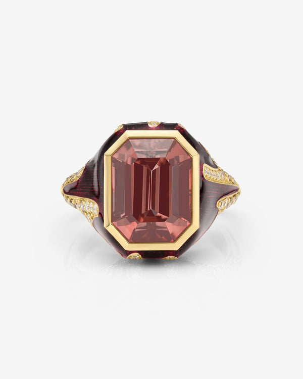 Portrait Pavé Signet Ring