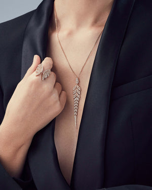 Open Tail Feather Ring