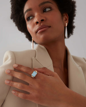 Crystal Haze Slim Twister Ring