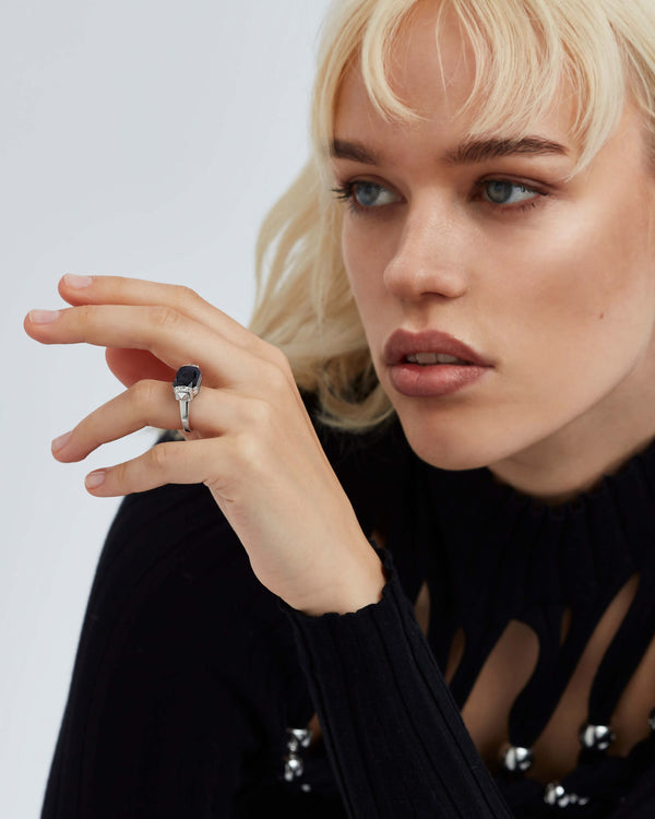 Crystal Haze Slim Twister Ring