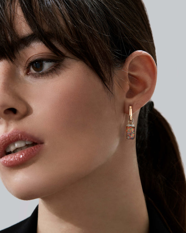 Crystal Haze Small Twister Earrings