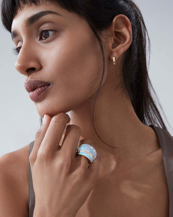 Crystal Haze Amplified Cocktail Ring