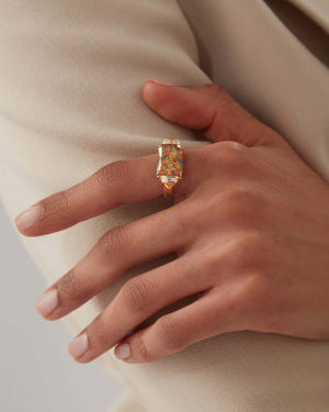 Crystal Haze Slim Twister Ring