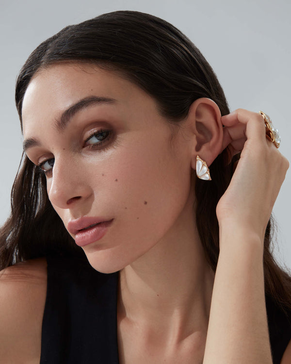 Crystal Haze Cuff Earrings