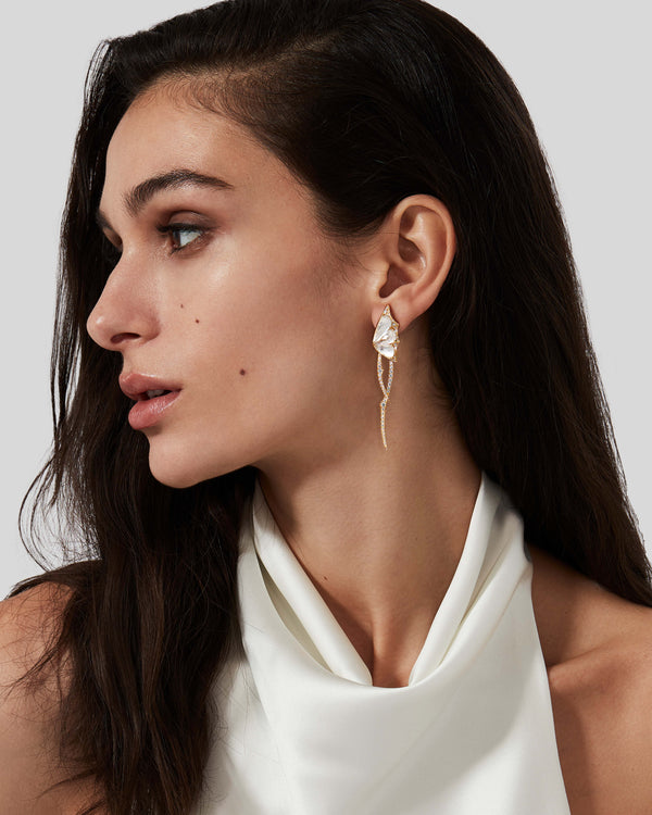 Crystal Haze Detachable Drop Earrings