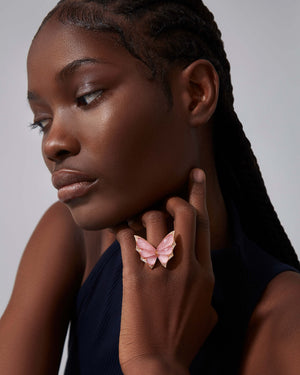 Crystal Haze Large Cocktail Ring