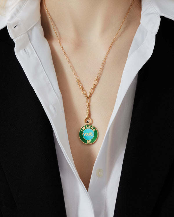 'I Wanna Be Your Twat' Gold Vinyl Pendant