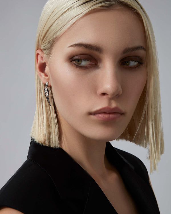 Tail Feather Drop Earrings