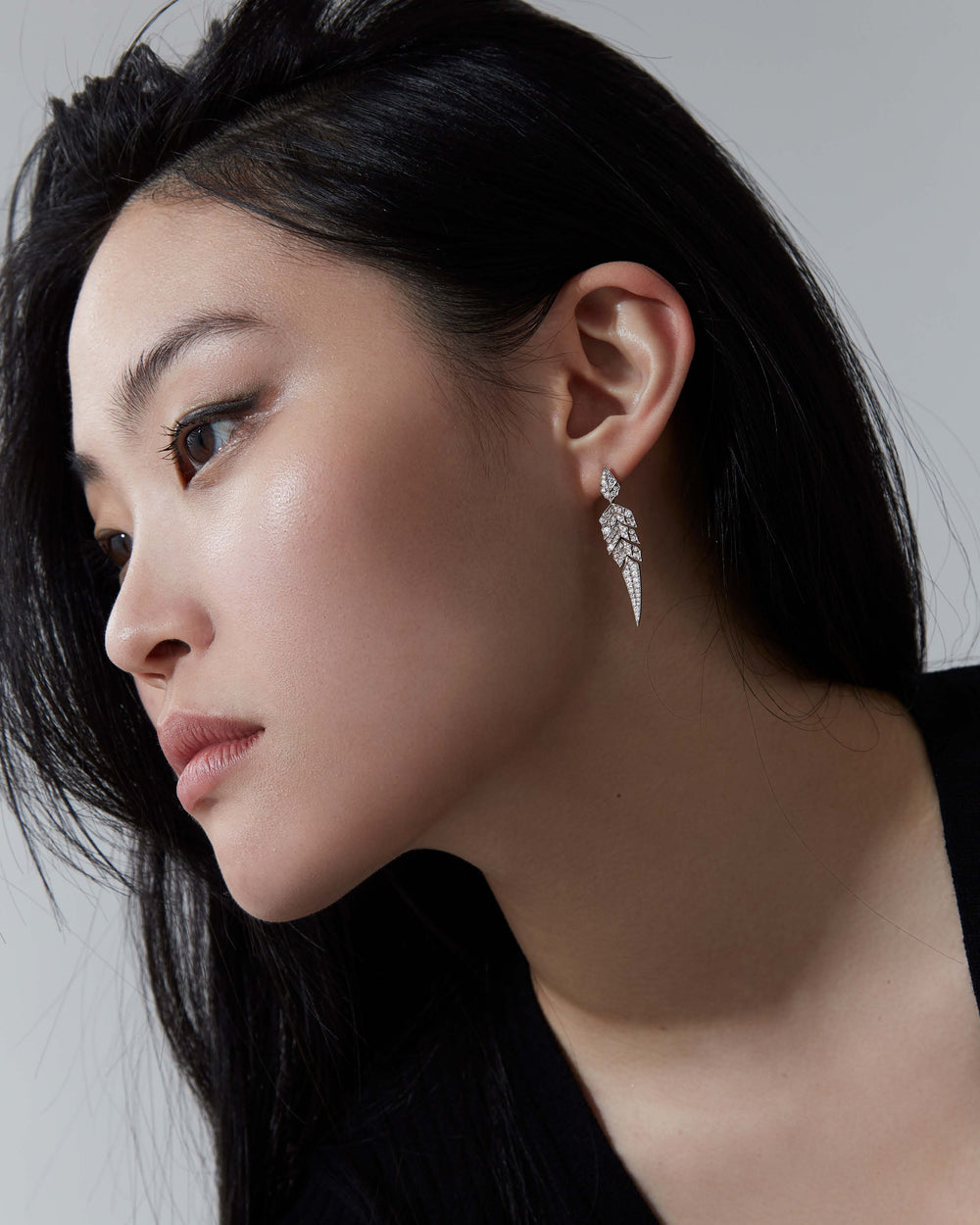 Tail Feather Drop Earrings