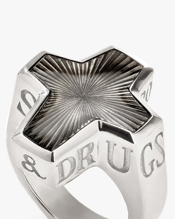 Sex & Drugs & Rock & Roll Enamel Ring