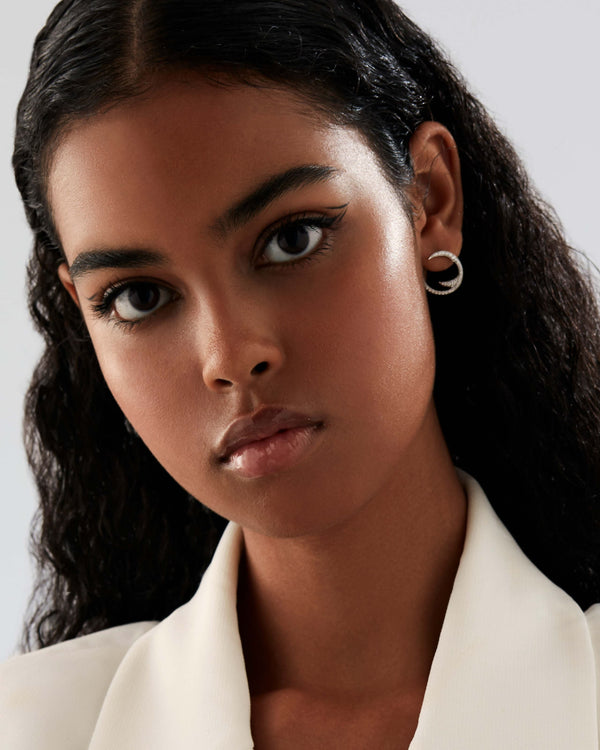 Stem Mini Hoop Earrings