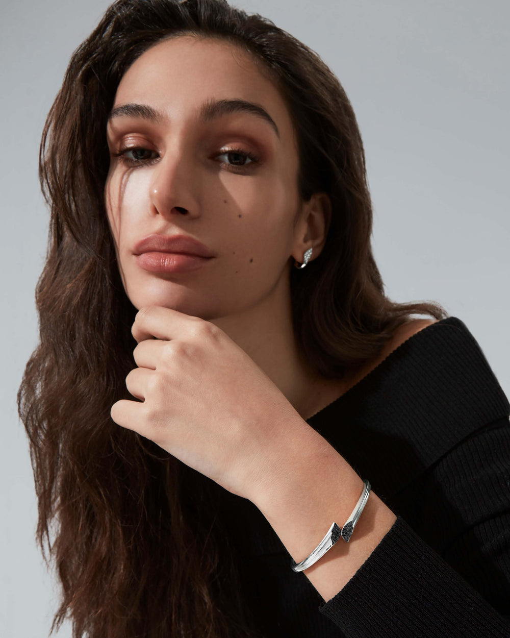 Pavé Open Wing Bangle