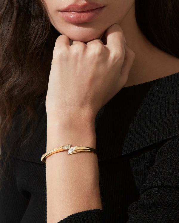 Pavé Open Wing Bangle