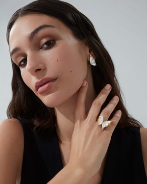 Crystal Haze Cuff Earrings