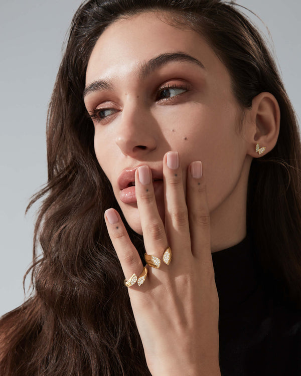 Pavé Split Wing Band