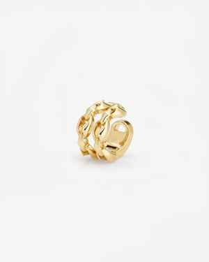 Interlock Twin Ear Cuff
