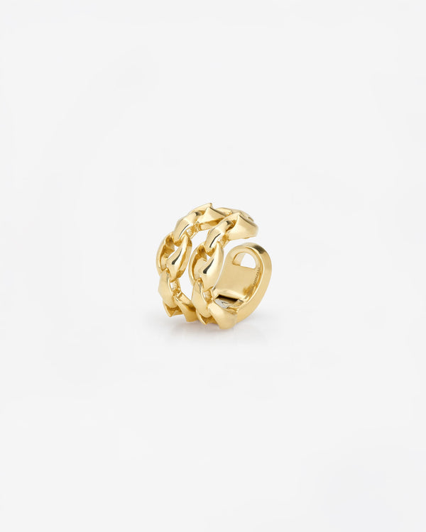 Interlock Twin Ear Cuff