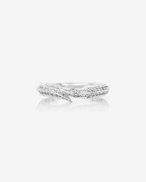 Thorn Arc Solitaire Slimline Pavé Band