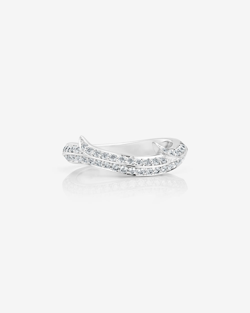 Thorn Floating Solitaire Pavé Band