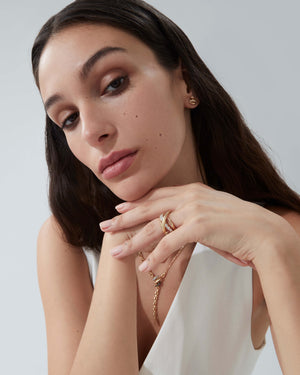 Bound Together Narrow Gem Band Ring