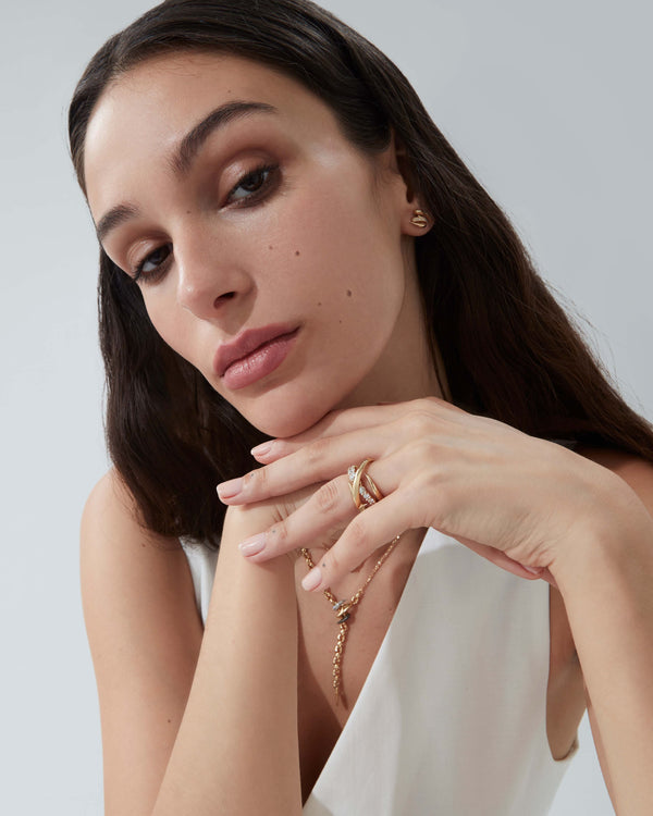 Bound Together Narrow Gem Band Ring