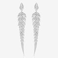Tail Feather Long Drop Earrings