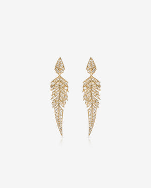 Tail Feather Drop Earrings
