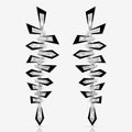 Shattered Long Drop Earrings