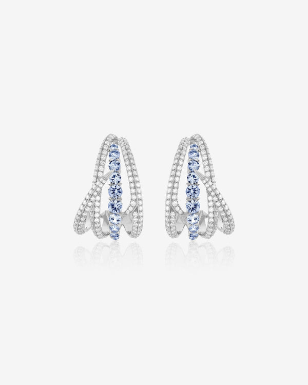 Bound Together Gem Cuff Earrings