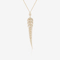 Tail Feather Long Drop Pendant