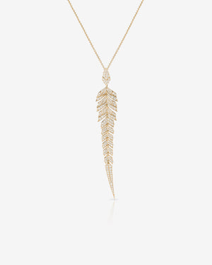 Tail Feather Long Drop Pendant
