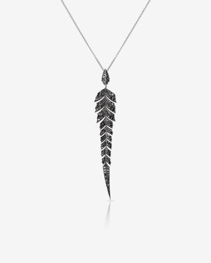 Tail Feather Long Drop Pendant