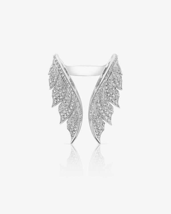 Open Tail Feather Ring